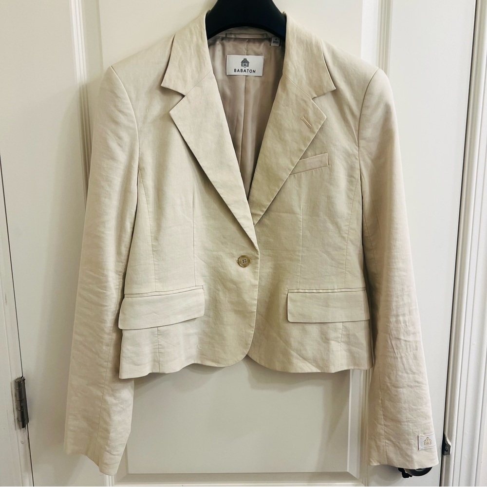 Aritzia Babaton Mastery Linen Blazer NWT Size 8